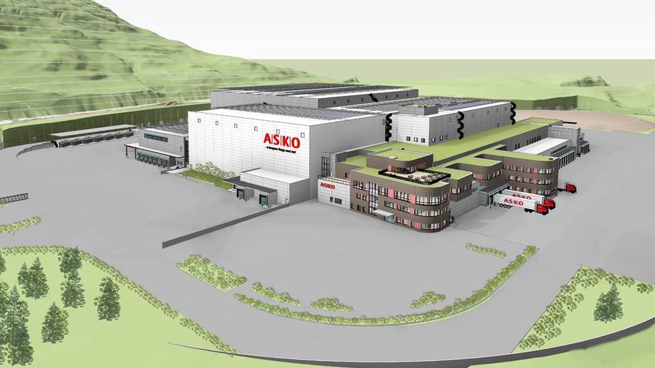 Tegning av nytt Asko-lagera i Sande
