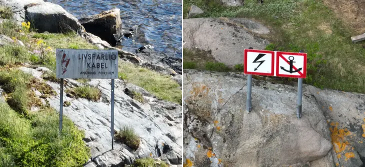 Gamle og nye farvannsskilt
